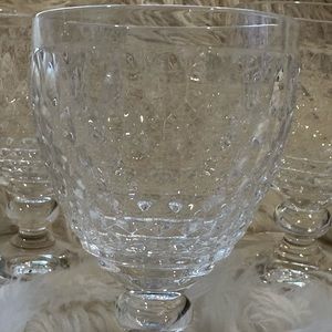 3 Villeroy & Boch Boston Water Wine Goblet Footed Glass
